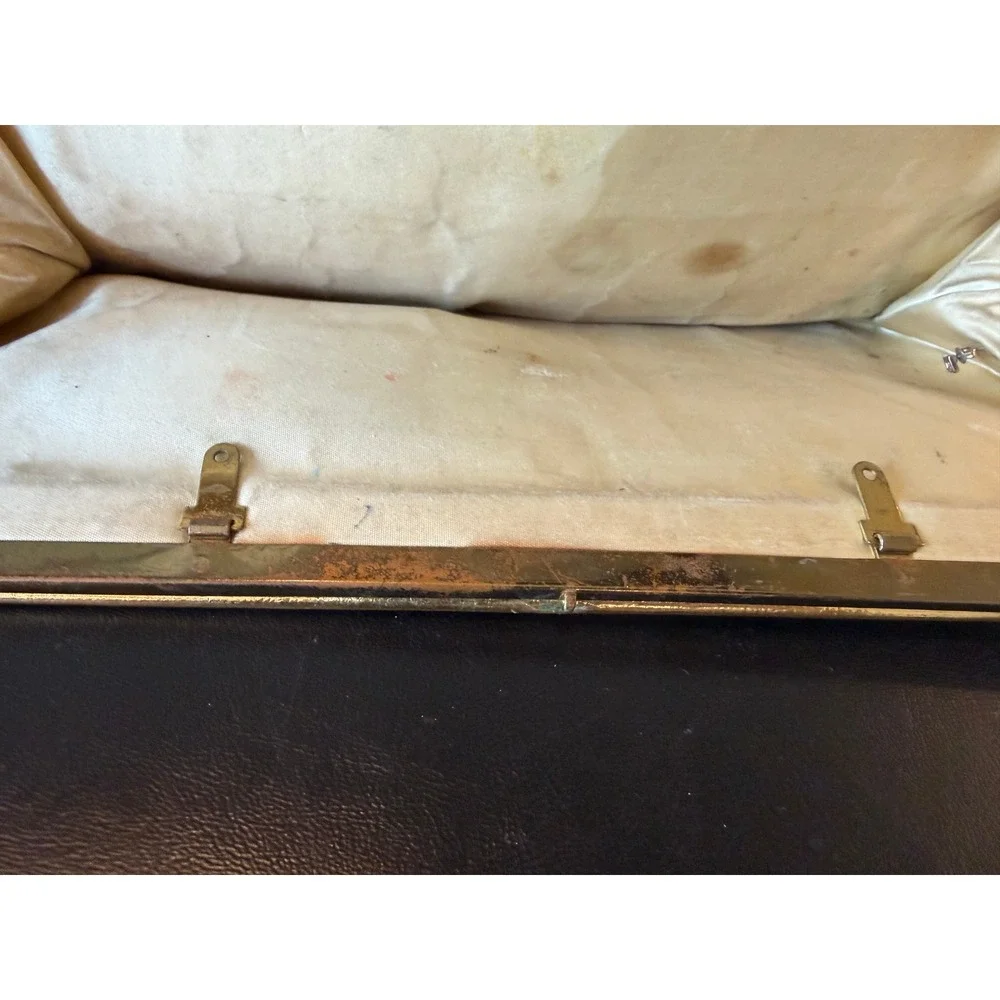 Vintage‎ Gold Metallic Clutch Evening Bag Party Prom Special Occasion